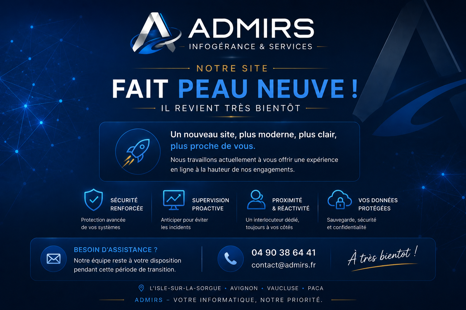 ADMIRS — Notre site fait peau neuve et revient très bientôt